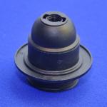 Black E27 lampholder with ring