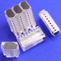 8 way Push wire junction connector PO1 Clear with Black plate