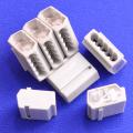 5 Way Push wire Junction Connector with Grey housing and clear plate  